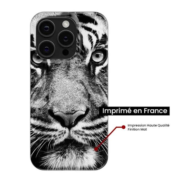 Tryckt silikonfodral som är kompatibelt med Samsung Galaxy A72 4G vit och svart tiger Transparent