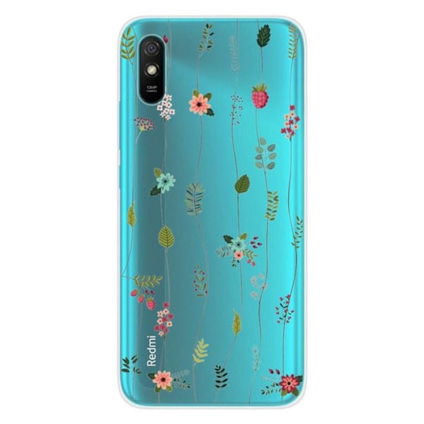 Tryckt silikonfodral kompatibelt Xiaomi Redmi 9A Redmi 9AT Redmi 9i Rising Flowers Transparent