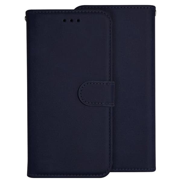 Etui med flik i blått konstläder - Kompatibel med Apple iPhone 13 Pro Max blå