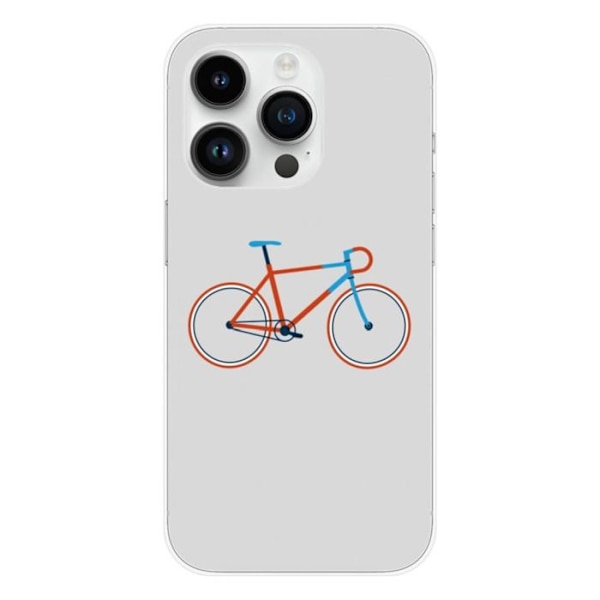 Siliconfodral - Kompatibel med Apple iPhone 15 Pro - design cykelfärg hipster Transparent