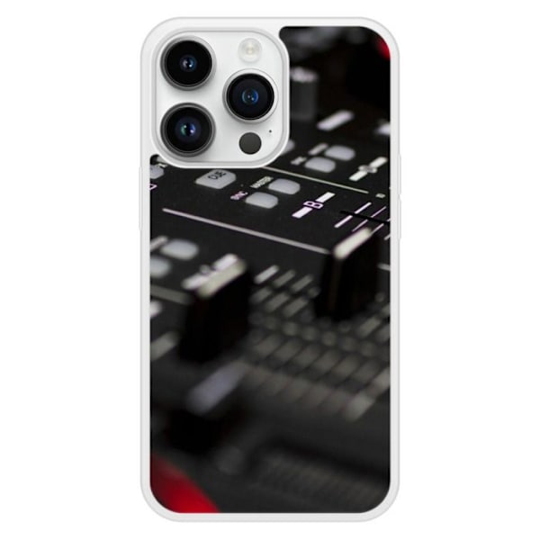 Siliconförstärkt skal med tryck kompatibelt med Apple iPhone 14 Pro Dj Mixer Transparent
