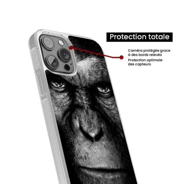 Siliconeförstärkt tryckt skal som är kompatibelt med Apple iPhone 13 Apa Transparent