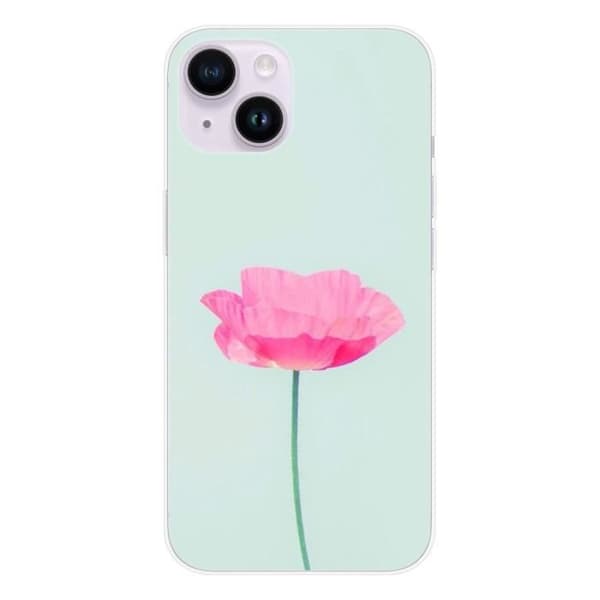 Tryckt silikonfodral som är kompatibelt med iPhone 14 Rose Flower