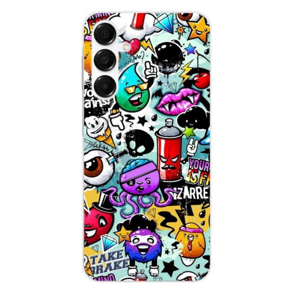 Siliconfodral - Kompatibel med Samsung Galaxy A16 - graffiti design 2 Transparent