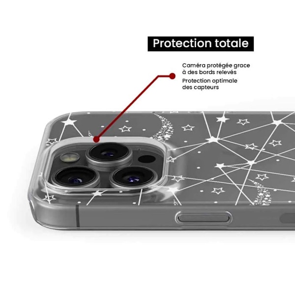 Silikonskal - Kompatibel med Apple iPhone 16 Plus - design med stjärnlinjer Transparent