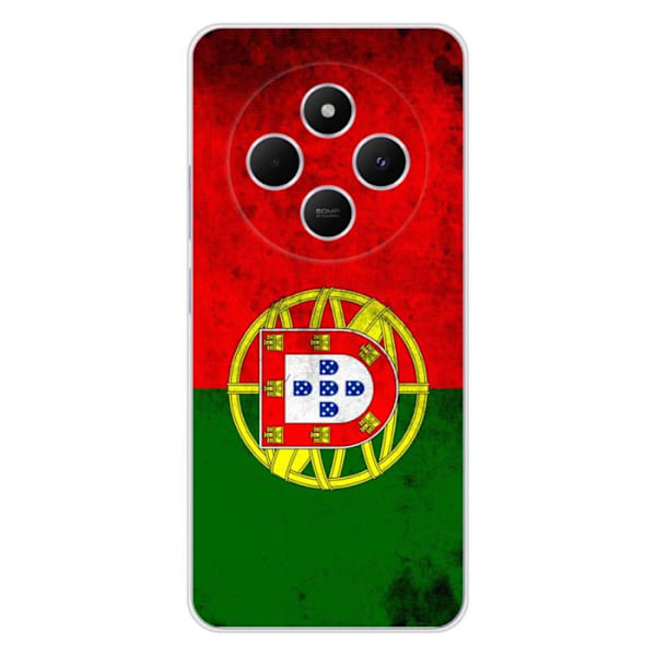 Siliconfodral Tryckt - 1001 Fodral - Xiaomi Redmi 14C 4G - Portugisiska Flagg - Mjuk - Optimal Skydd Transparent
