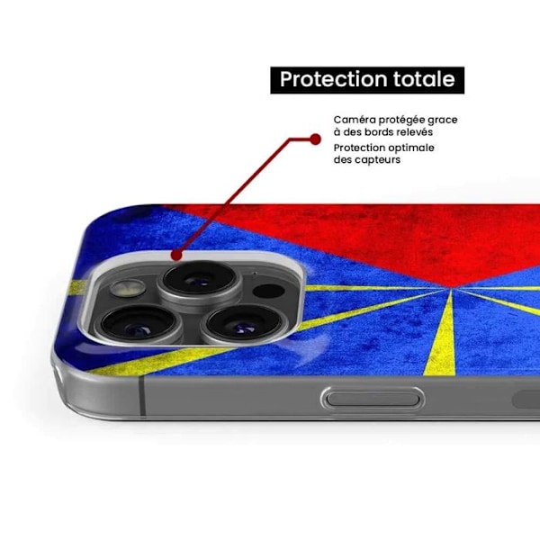 Siliconfodral med tryck kompatibel med Xiaomi 14T Pro Reunionflagga Transparent