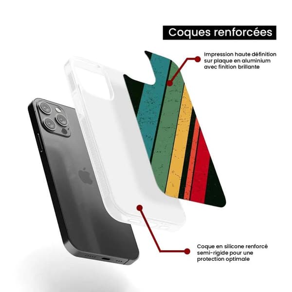 Förstärkt silikonfodral med tryck kompatibel med Apple iPhone 13 Mini Grunge Transparent