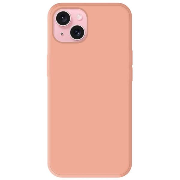 Pale rosa silikonfodral - Kompatibel med Apple iPhone 15 Plus ljusrosa