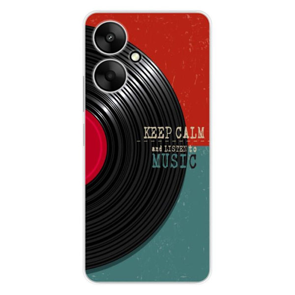 Silikonskal - Kompatibel med Xiaomi Redmi 13C 5G - design "keep calm" Transparent