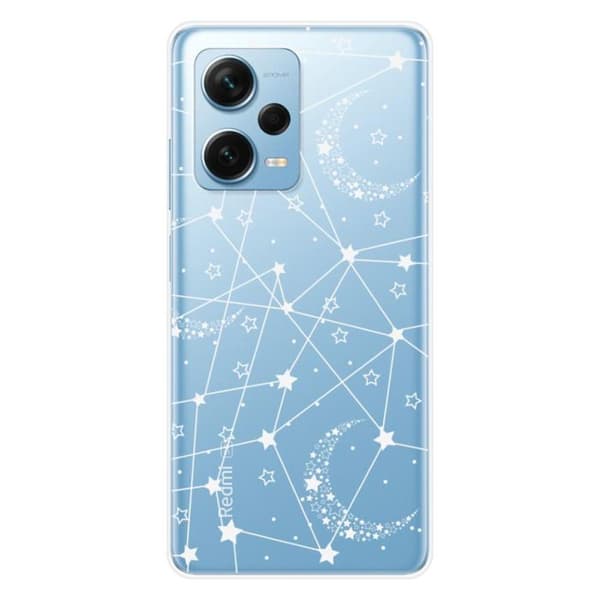 Silikonskal - Kompatibel med Xiaomi Redmi Note 12 Pro Plus - design med stjärnlinjer Transparent