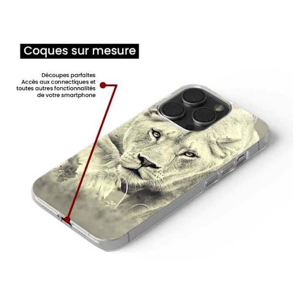 Siliconeskal - Kompatibel med Xiaomi Redmi 14C 4G - lejoninnesign Transparent