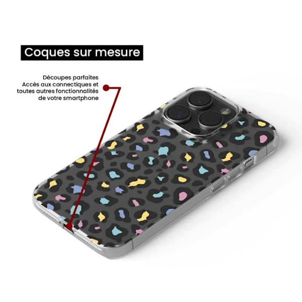 Silikonfodral med tryck kompatibel med Samsung Galaxy A16 Färgglad leopard Transparent