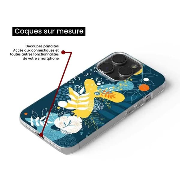 Siliconfodral - Kompatibel med Apple iPhone 16 Pro - design sjöblommor Transparent