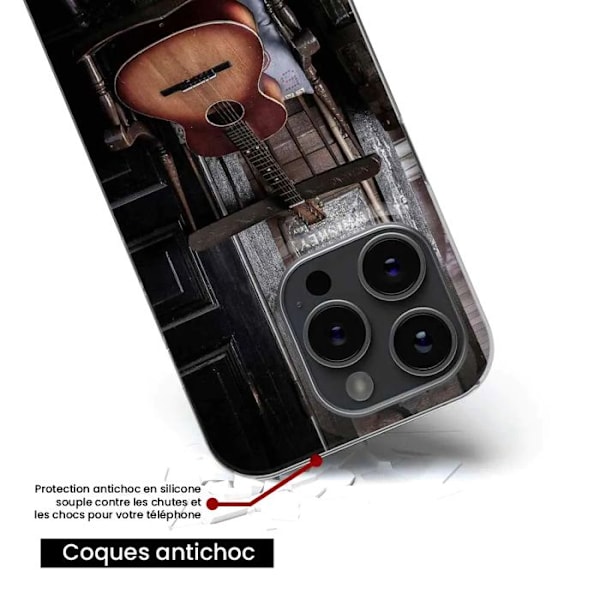 Coque Silikontryckt - 1001 Skal - Xiaomi 14 Pro - Gitarmönster - Optimal Skydd - Mjuk Transparent