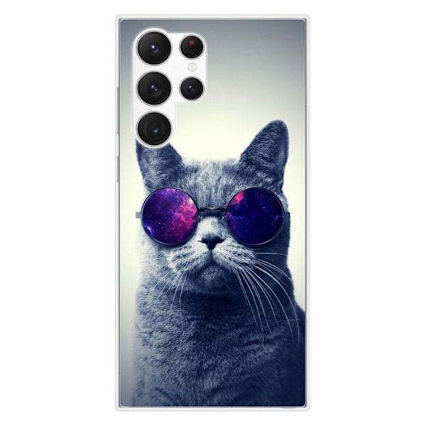 Silicone-fodral - Kompatibel med Samsung Galaxy S23 Ultra - design med kattmotiv Transparent