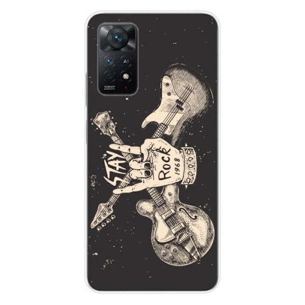 Siliconfodral - Kompatibel med Xiaomi Redmi Note 11 Pro Plus 5G - design stay rock Transparent