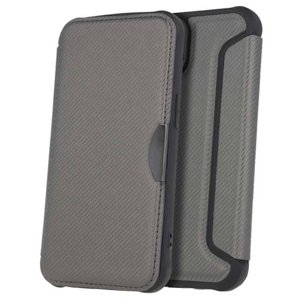 Étui Folio Smart Carbon silver - Kompatibel med Samsung Galaxy A15 silver-