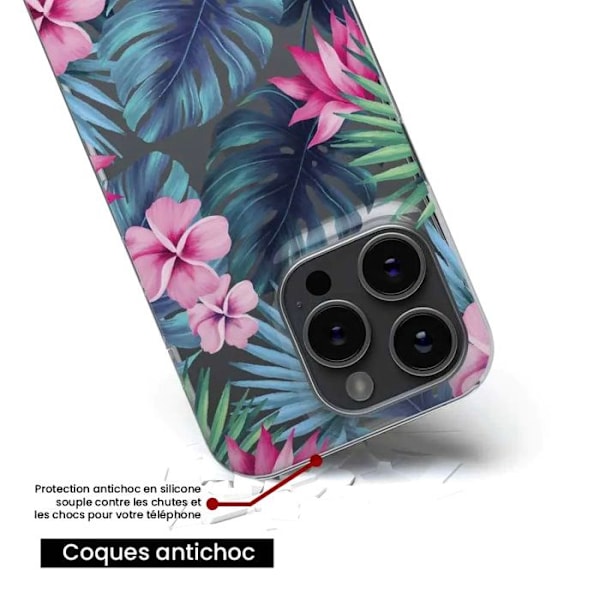 Siliconfodral med tryck kompatibel med Samsung Galaxy A16 Tropisk akvarell Transparent