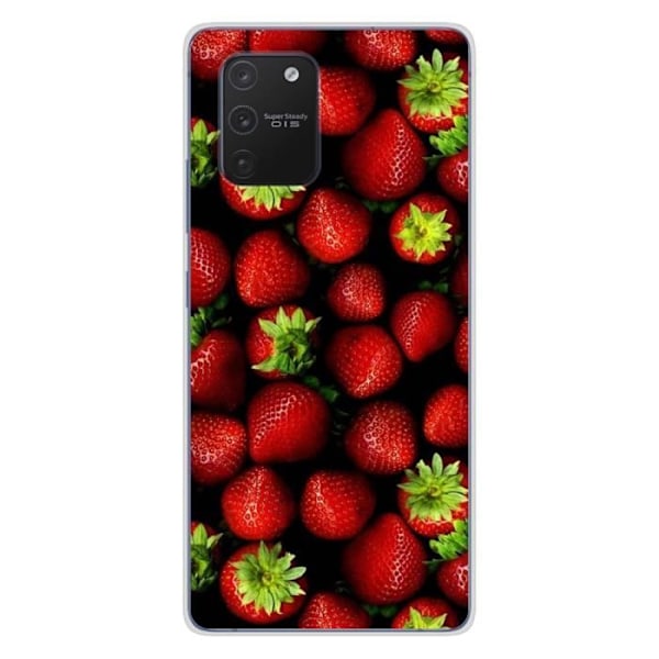 Tryckt silikonfodral som är kompatibelt med Samsung Galaxy S10 Lite Strawberries