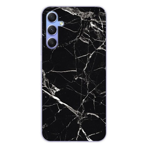 Siliconfodral - Kompatibel med Samsung Galaxy A34 5G - design i svart marmor Transparent