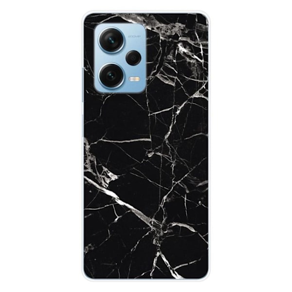 Silicone-fodral - Kompatibel med Xiaomi Redmi Note 12 Pro Plus - design i svart marmor Transparent