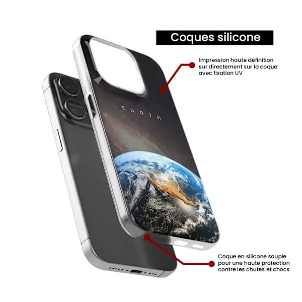 Siliconfodral - Kompatibel med Samsung Galaxy A24 4G - design jord Transparent