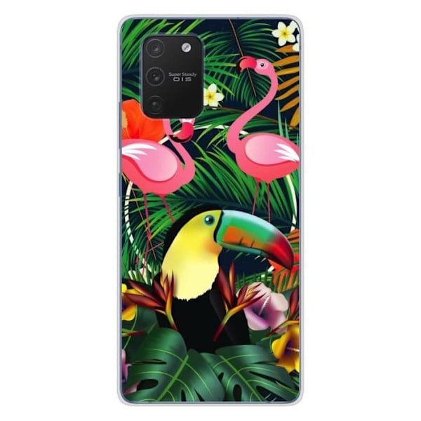 Tryckt silikonfodral som är kompatibelt med Samsung Galaxy S10 Lite Tropical Toucan