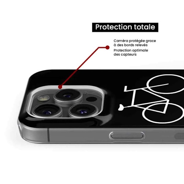 Siliconecase - Kompatibel med Apple iPhone 16 - design cykel hipster Transparent