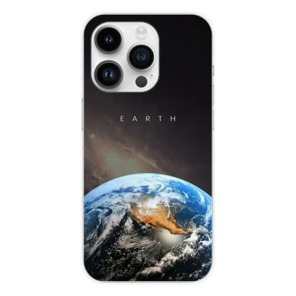 Siliconfodral - Kompatibel med Apple iPhone 14 Pro - design jord Transparent