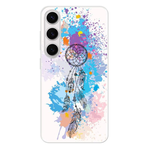 Siliconförstärkt tryckt skal kompatibelt med Samsung Galaxy S24 Dreamcatcher Färg Transparent