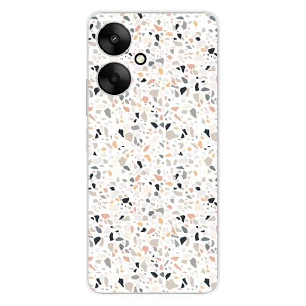 Silicone-skal med tryck - 1001 skal - Xiaomi Redmi 13C 5G - Färgglad terrazzo-mönster - Optimal skydd Transparent