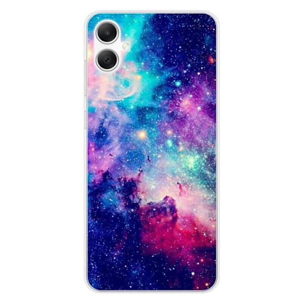 Siliconfodral Tryckt - 1001 Fodral - Galaxy A05 - Mjuk - Optimal Skydd - Blå Galax Transparent