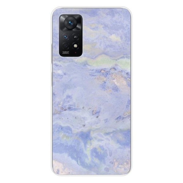 Siliconfodral - Kompatibel med Xiaomi Redmi Note 11 Pro Plus 5G - design i blå marmor Transparent