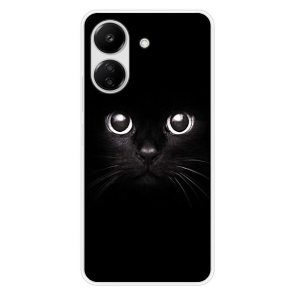 Siliconfodral - Kompatibel med Xiaomi Redmi 13C 4G - design med kattögon Transparent