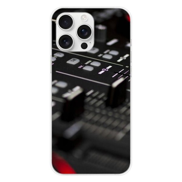 Tryckt silikonfodral kompatibelt Apple iPhone 16 Pro Max Dj Mixer Transparent