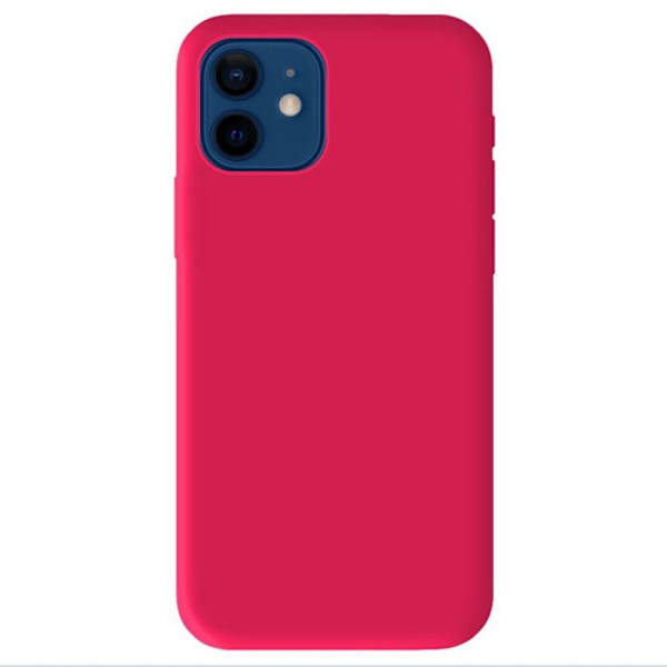 Rosafärgad silikonskal - Kompatibel med Apple iPhone 12, Apple iPhone 12 Pro blixt rosa