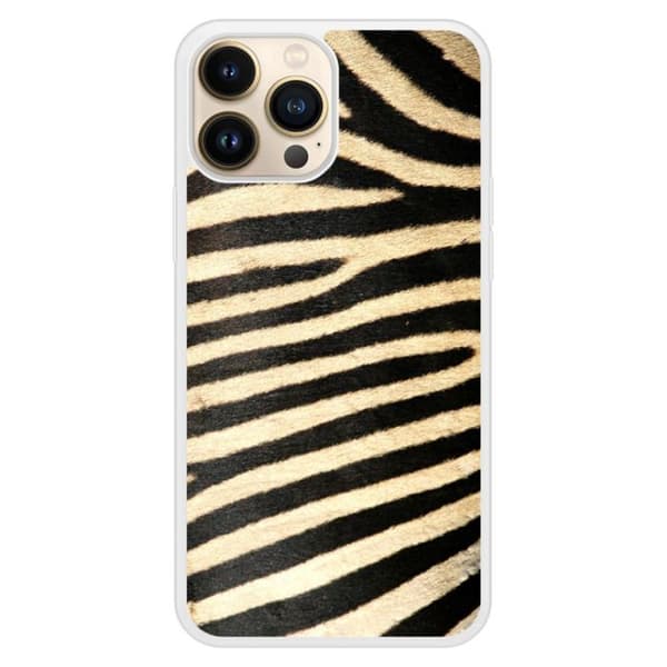 Stöttålig silikonskal med tryck, kompatibel med Apple iPhone 13 Pro Max, Zebra Transparent