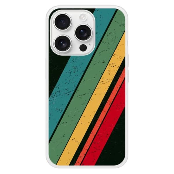 Coque i silikon förstärkt tryckt kompatibel med Apple iPhone 16 Pro Grunge Transparent