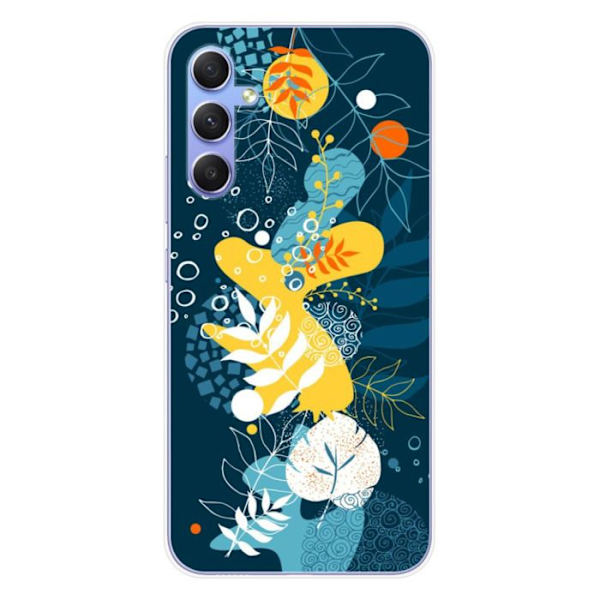 Silicone-skal - Kompatibel med Samsung Galaxy A34 5G - design med havblommor Transparent