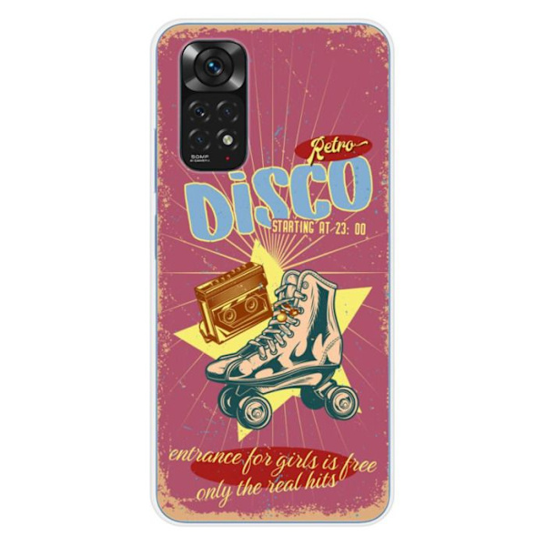Silicone-fodral - Kompatibel med Xiaomi Redmi Note 11 4G - retro disco-design Transparent