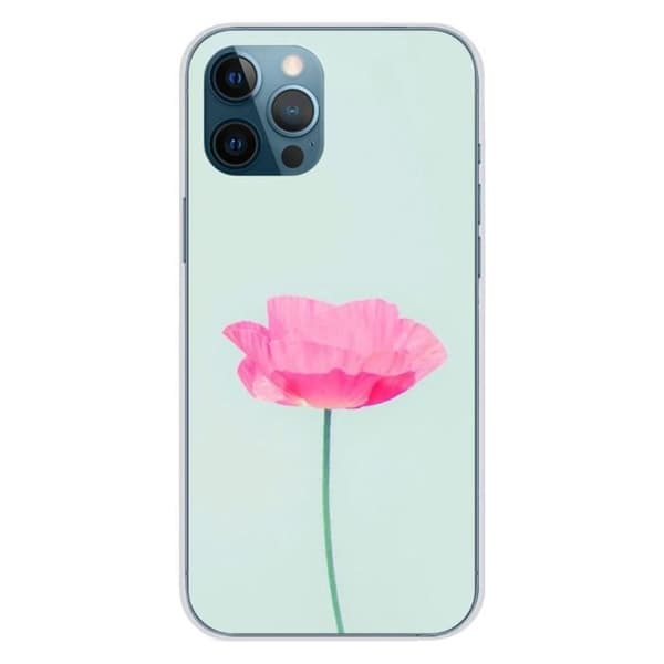 Tryckt silikonfodral som är kompatibelt med iPhone 12 Pro Max Rose Flower