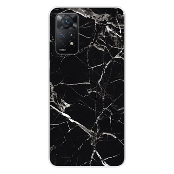 Siliconfodral - Kompatibel med Xiaomi Redmi Note 11 Pro Plus 5G - svart marmor design Transparent