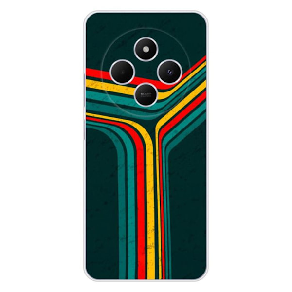 Siliconfodral - Kompatibel med Xiaomi Redmi 14C 4G - retro linjearkitektur Transparent