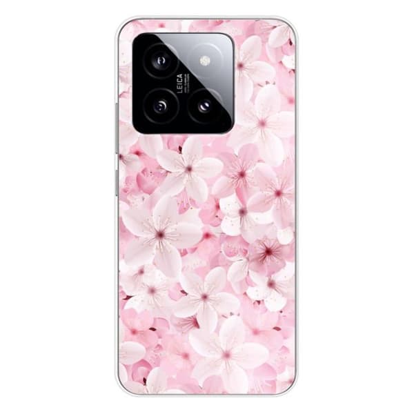 Silikonskal - Kompatibel med Xiaomi 14 - design sakura Transparent