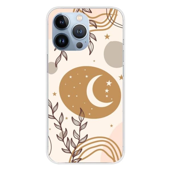 Siliconfodral - Kompatibel med Apple iPhone 13 Pro - design måncykel Transparent