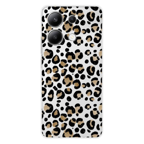 Silikonskal - Kompatibel med Xiaomi Redmi Note 13 4G - leoparddesign Transparent
