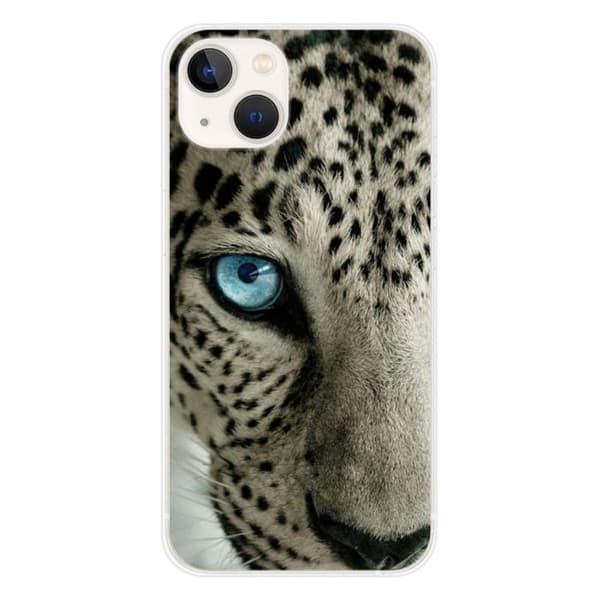 Siliconfodral - Kompatibel med Apple iPhone 13 - design med leopardöga Transparent