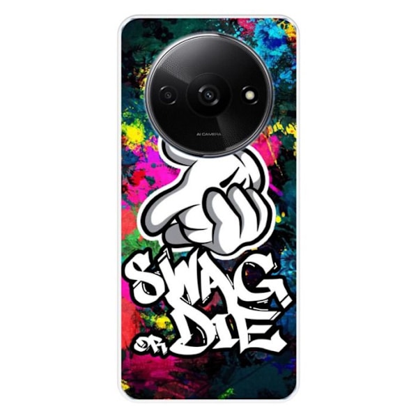 Siliconeskal - Kompatibel med Xiaomi Redmi A3 4G - design swag or die Transparent