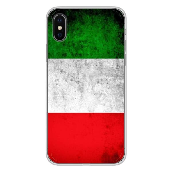 Siliconfodral kompatibelt med iPhone X - Italiens flagga Transparent